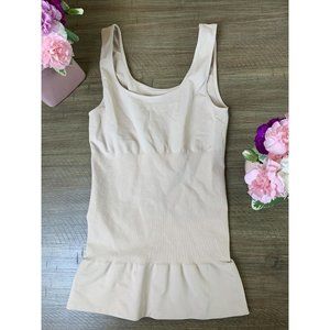 Belly Bandit MOTHER TUCKER, Compression Tank, Size Medium Beige Seamless Layer